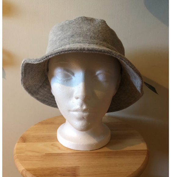 Light gray unisex terry bucket hat NWT - Picture 2 of 7